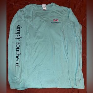 Simply Southern Women's Aqua Long Sleeve Tee